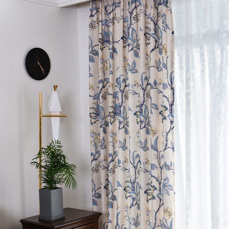 American Curtains Floral Printed Blackout