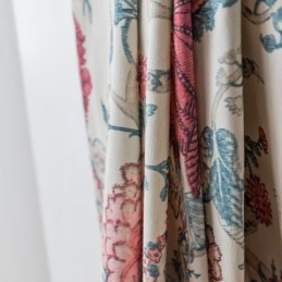 Polycotton Curtain Made to Measure Curtain American Flower Printed Blackout Curtains