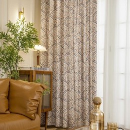 Polycotton Printed Curtains American Vintage Pattern Blackout