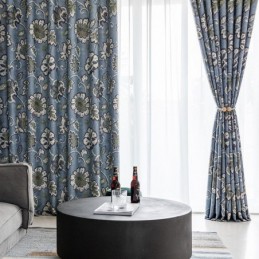 Curtains American Vintage Flowers Printed Blackout