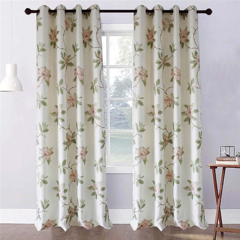 Pink Peony Curtain Made to Measure Curtain Simple Rural Printing Bedroom Living Room Fabric