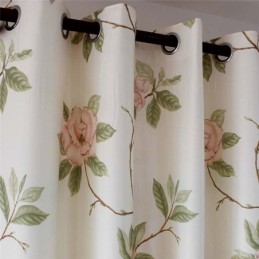 Pink Peony Curtain Made to Measure Curtain Simple Rural Printing Bedroom Living Room Fabric