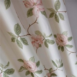 Pink Peony Curtain Made to Measure Curtain Simple Rural Printing Bedroom Living Room Fabric