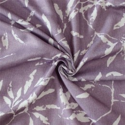 White Leaf Purple Curtain Made to Measure Curtain Nordic Simple Semi Blackout Living Room Bedroom Kid's Fabric