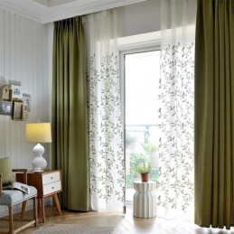 Nordic Modern Solid Color Curtain Made to Measure Curtain Black Silk Blackout Cotton and Linen Curtains
