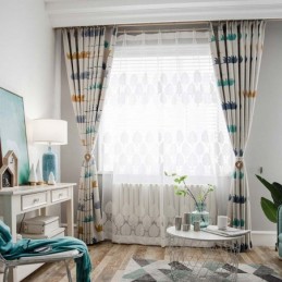 Simple Cartoon Curtain Made to Measure Curtain Cute Wild Goose Printing Kid's Room Fabric