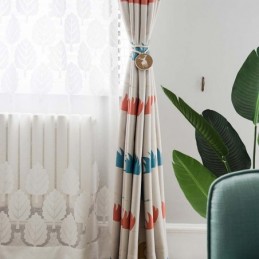 Simple Cartoon Curtain Made to Measure Curtain Cute Wild Goose Printing Kid's Room Fabric