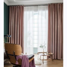 Max Blackout Curtain Made to Measure Curtain Velvet Imitation Solid Color Bedroom
