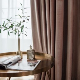 Max Blackout Curtain Made to Measure Curtain Velvet Imitation Solid Color Bedroom
