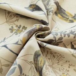 Nordic Linen Blackout Curtain Made to Measure Curtain Plant Printed For Living Room Bedroom