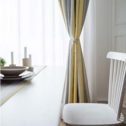 Nordic Modern Jacquard Curtain Made to Measure Curtain Contrast Stripes Living Room Bedroom Study Fabric
