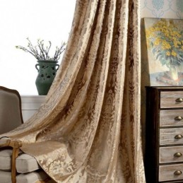 European Max Blackout Curtain Made to Measure Curtain Luxury Damascus Jacquard Bedroom