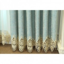 Chenille Embroidery Curtain Made to Measure Curtain European Style Floral For Living Room Bedroom
