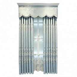 Blackout Curtain Made to Measure Curtain Nordic Style Plant Embroidery For Living Room Bedroom