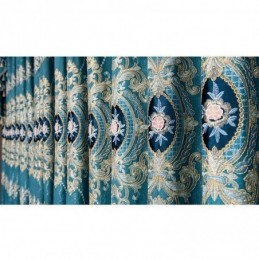 Blackout Curtain Made to Measure Curtain European Flower Embroidery For Living Room Bedroom