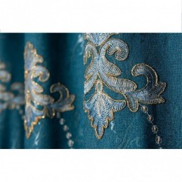 Blackout Curtain Made to Measure Curtain European Flower Embroidery For Living Room Bedroom