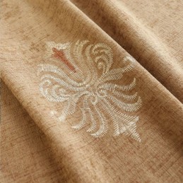 Chenille Blackout Curtain Made to Measure Curtain European Flower Embroidery For Living Room Bedroom