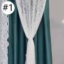 Nordic Style Blackout Curtain Made to Measure Curtain Plant Jacquard Cloth Yarn Integrated