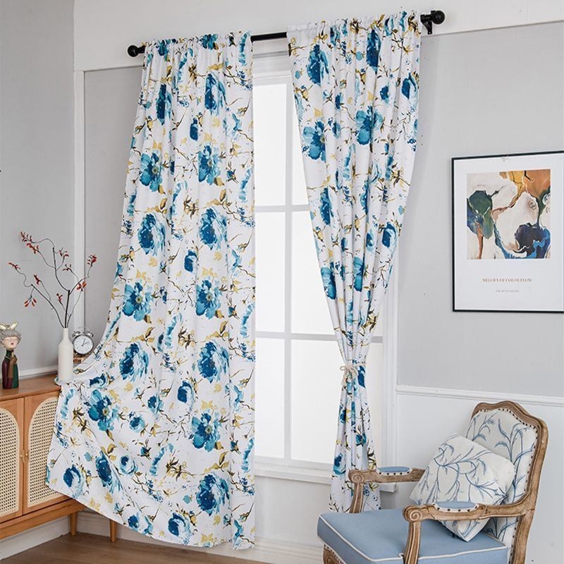 Printed Blackout Curtains Floral Nordic Style For Living Room Bedroom