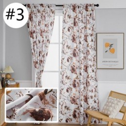 Printed Blackout Curtains Floral Nordic Style For Living Room Bedroom