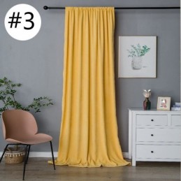 Chenille Blackout Curtains Solid Color Nordic Style For Living Room Bedroom