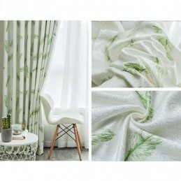 Blackout Curtains Nordic Feather Printed For Living Room Bedroom