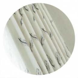 Blackout Curtains Nordic Feather Printed For Living Room Bedroom
