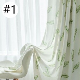 Blackout Curtains Nordic Feather Printed For Living Room Bedroom