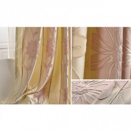 Nordic Blackout Curtains Floral Jacquard Curtain Made to Measure Curtain For Living Room Bedroom