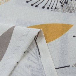 Environmental Protection Blackout Curtain Made to Measure Curtain American Style Leaf Printing Room Darkening Bedroom