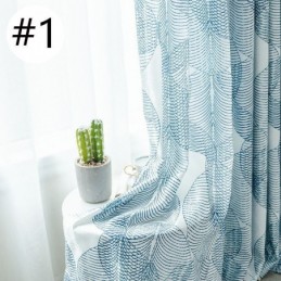 Nordic Blackout Curtain Made to Measure Curtain Printed Leaves For Living Room Bedroom