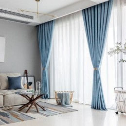 Nordic Blackout Curtain Made to Measure Curtain For Living Room Bedroom Printed Leaves