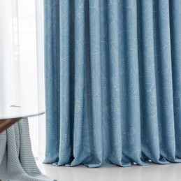 Nordic Blackout Curtain Made to Measure Curtain For Living Room Bedroom Printed Leaves