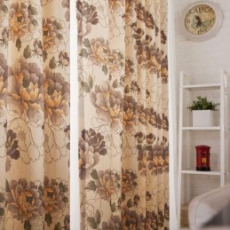 American Style Blackout Curtains Cotton Printed Floral Window