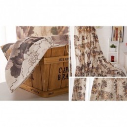 American Style Blackout Curtains Cotton Printed Floral Window