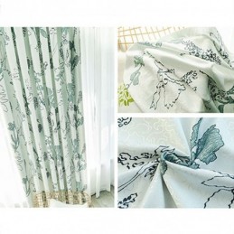Nordic Printed Leaves Blackout Curtain Made to Measure Curtain For Living Room Bedroom