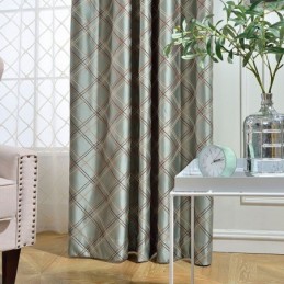 Nordic Blackout Curtain Made to Measure Curtain Rhombus Jacquard For Living Room Bedroom