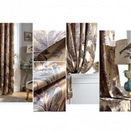 Nordic Blackout Curtain Made to Measure Curtain Feather Jacquard For Living Room Bedroom