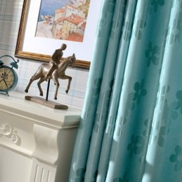 Blackout Curtain Made to Measure Curtain Nordic Flower Jacquard For Living Room Bedroom
