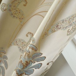 European Style Blackout Curtains Floral Jacquard Curtain Made to Measure Curtain For Living Room Bedroom