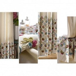 Nordic Style Blackout Curtains Poly Cotton Embroidered For Living Room Bedroom