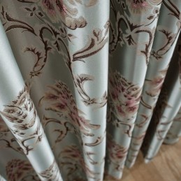 European Blackout Curtains Jacquard Patterned For Living Room Bedroom