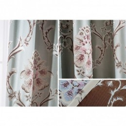 European Blackout Curtains Jacquard Patterned For Living Room Bedroom