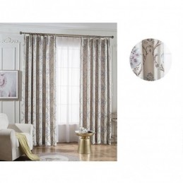 European Blackout Curtains Jacquard Patterned For Living Room Bedroom