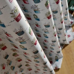 Nordic Blackout Curtain Made to Measure Curtain Potted Plant Printed For Living Room Bedroom