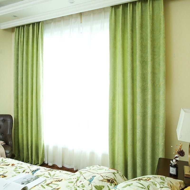 Blackout Curtain Made to Measure Curtain Nordic Solid Color Jacquard For Living Room Bedroom