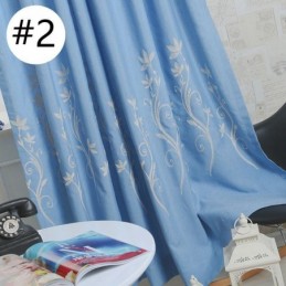 Nordic Wind Blackout Curtain Made to Measure Curtain Plant Embroidered Cotton Linen