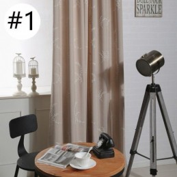 Cotton Blackout Curtains Nordic Branches Embroidered