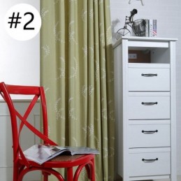 Cotton Blackout Curtains Nordic Branches Embroidered