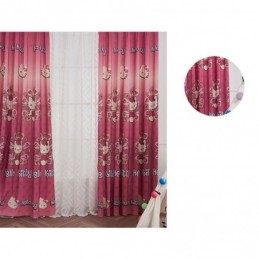 Cotton Blackout Curtains Kids Style Kitty Cat Printed For Living Room Bedroom